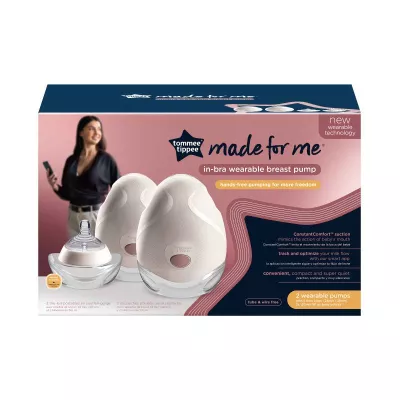 Tommee Tippee Double Electric Wearable Breast Pump, Hands-Free, In-Bra Breastfeeding Pump, Portable, Quiet