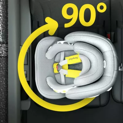Kango Dad Modern 360° Rotating Car Seat | From Newborn to Toddler | Isofix & Belt Compatible