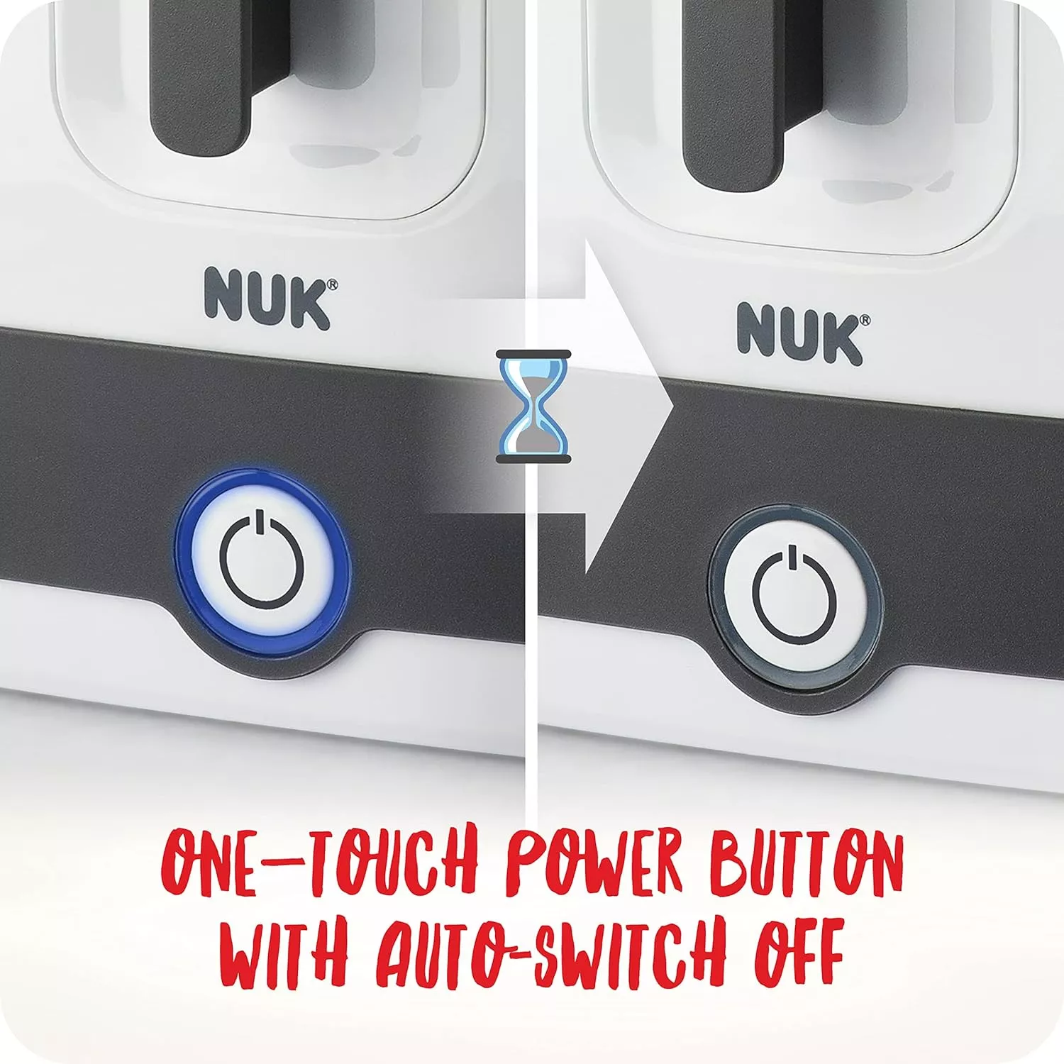 NUK Vario Express Bottle Steriliser, Steam Sterilizer, Upto 6 Bottles in 6 Minutes