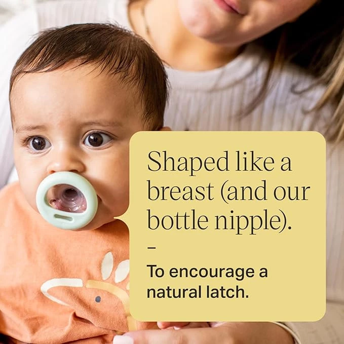 Tommee Tippee Breast-Like Soothers, Skin-Like Feel, Silicone Breast-Shaped Teat, 0-6m, 2 Pack