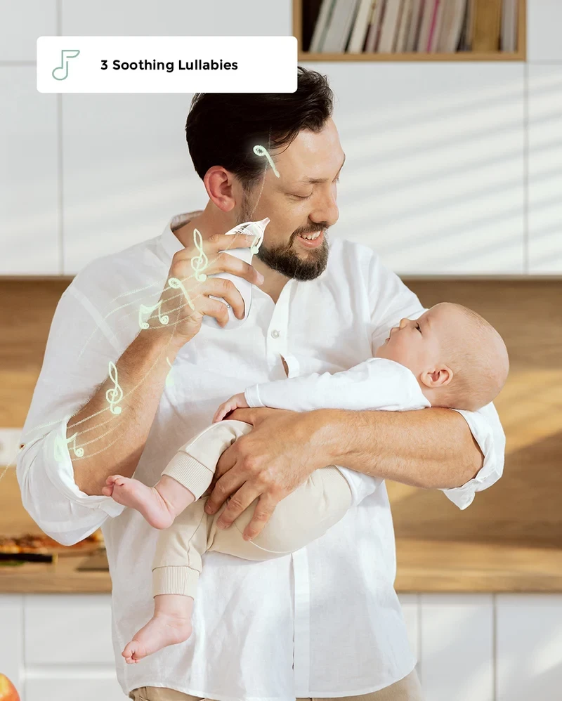 Momcozy Baby Nasal Aspirator, Strong Suction, Long Battery Life, BPA-Free Tips & Soothing Lullabies