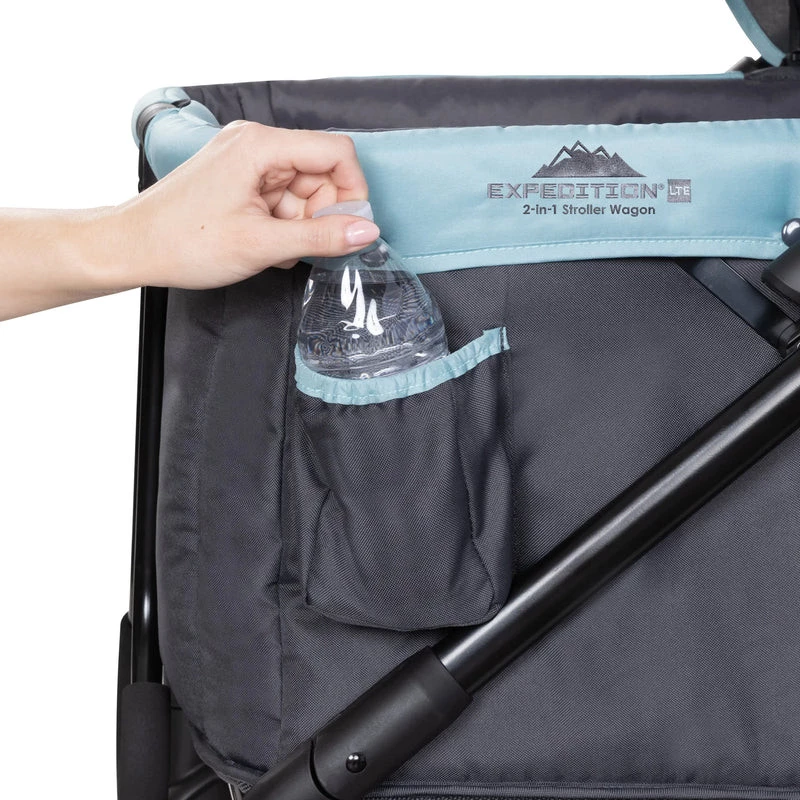 Expedition Double Stroller Wagon | 2-Seater Push & Pull Wagon with Canopy, Large Storage & 3-Point Harness, 6m+