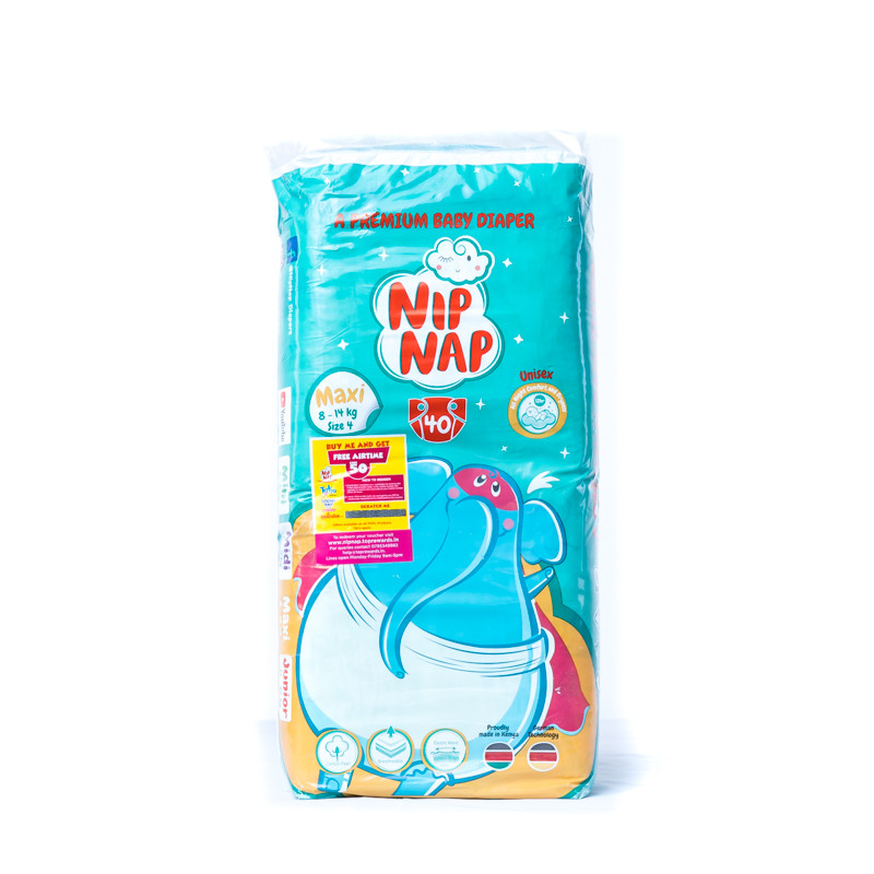 Nip Nap Diapers Maxi/Size 4 High Count (40pcs)