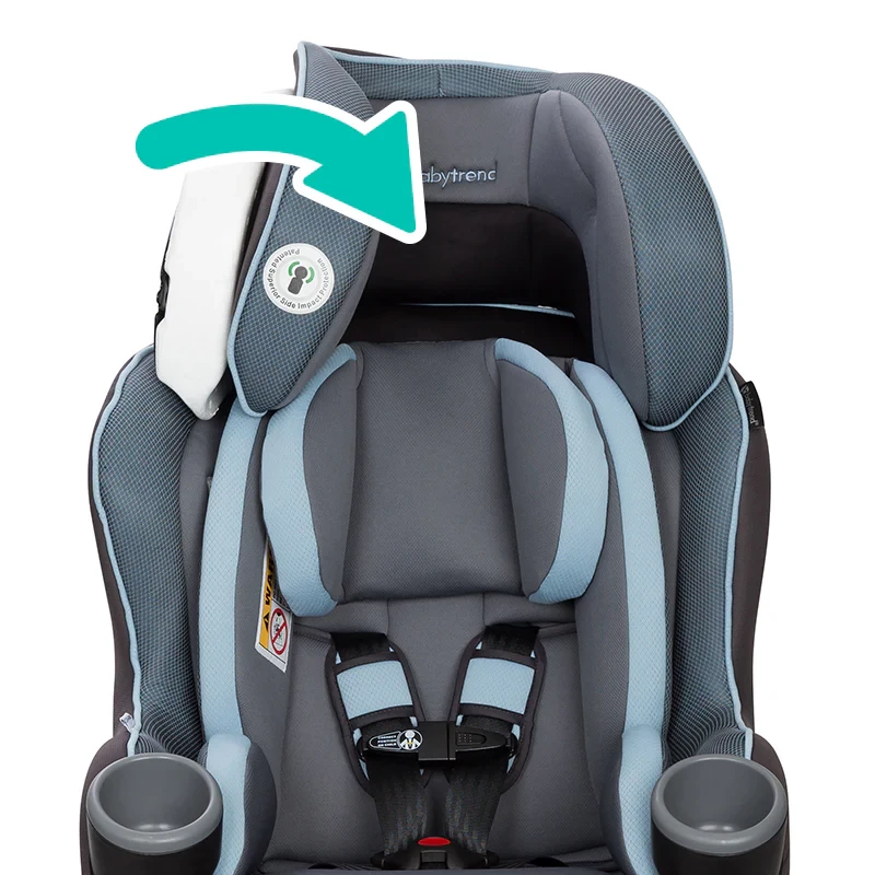 Baby Trend Protect Car Seat, Adjustable Booster Seat with Side Impact Protection, Cup Holders & Foldable Design