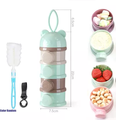 Portable Baby Milk Powder Dispenser Box - 3 tier