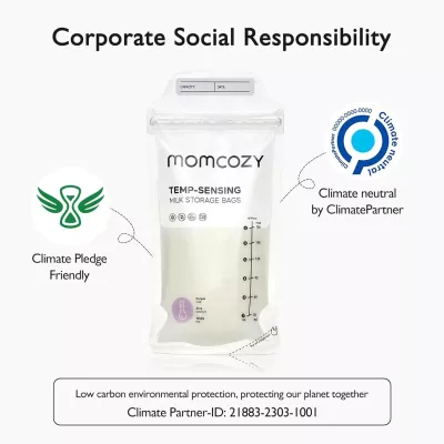Momcozy Temperature Sensing Milk Storage Bags - Pack of 50