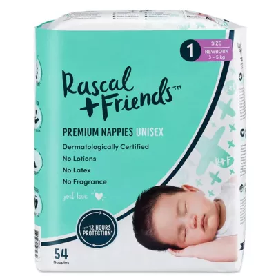 Rascal Premium Baby Diapers, Suitable for Newborns, Infants, and Active Toddlers | Soft, Safe, and Leak-Proof