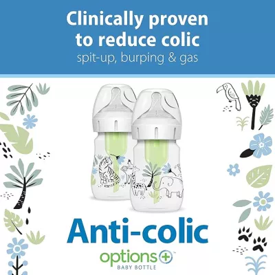 Dr. Brown's Anti-Colic Wide-Neck Baby Bottles, 150ml, 2-Pack – Jungle Decos, BPA-Free, 0m+
