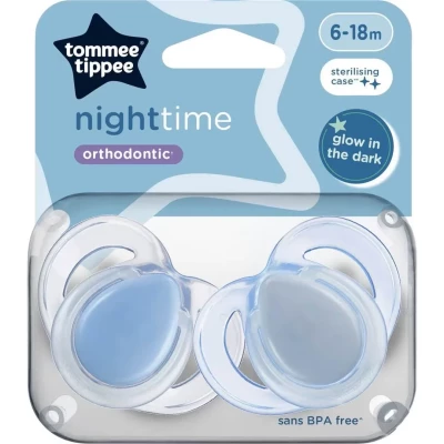 Tommee Tippee Night Time Pacifier, 2 pack soother for babies