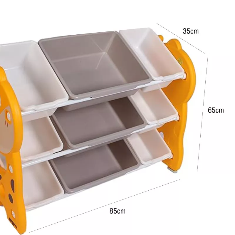 Toy Storage Organizer Rack with Bins, Multifunctional Bookshelf for Toddlers & Kids | 85x34x65 cm