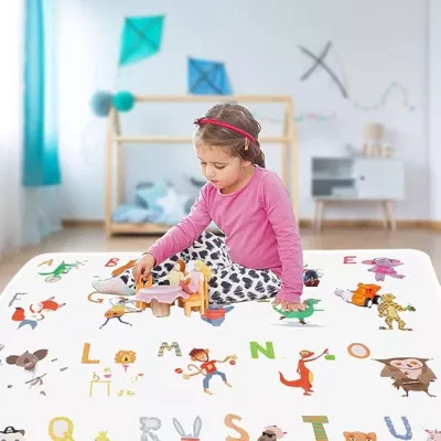 Modern Kids Non-Slip Floor Playmat with Kid-friendly Prints | Different Sizes and Prints