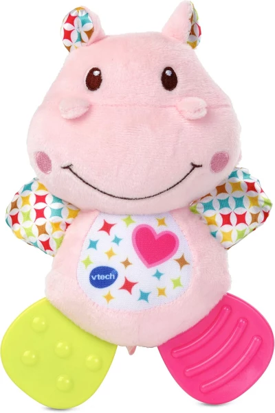 VTech My First Gift Set Baby Gifts and Toys | Including Hippo Animal Plush with Baby Teether, Piano and Rattle, Flower Mirror | 0, 6, 12 Months +