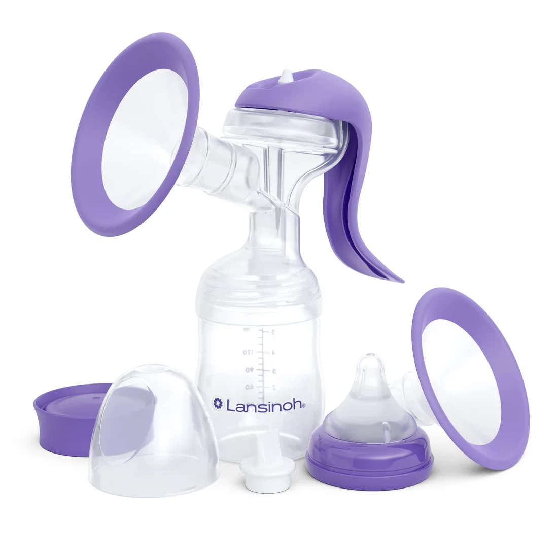Lansinoh Manual Breast Pump with Stimulation and Expression Modes for Efficient Pumping