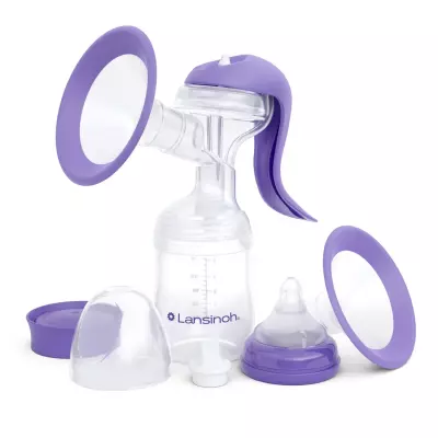 Lansinoh Manual Breast Pump with Stimulation and Expression Modes for Efficient Pumping