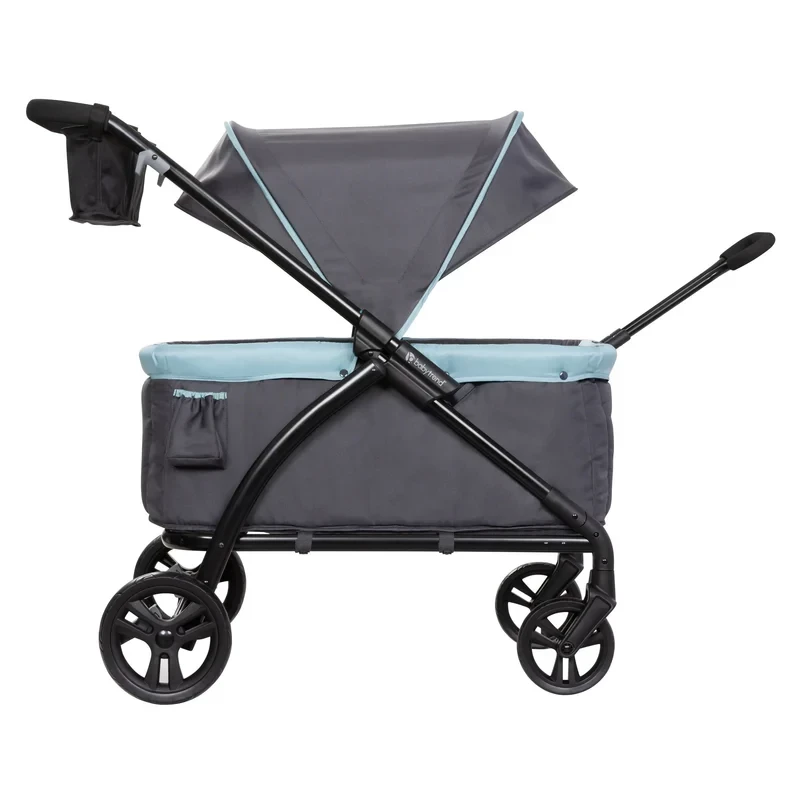 Expedition Double Stroller Wagon | 2-Seater Push & Pull Wagon with Canopy, Large Storage & 3-Point Harness, 6m+