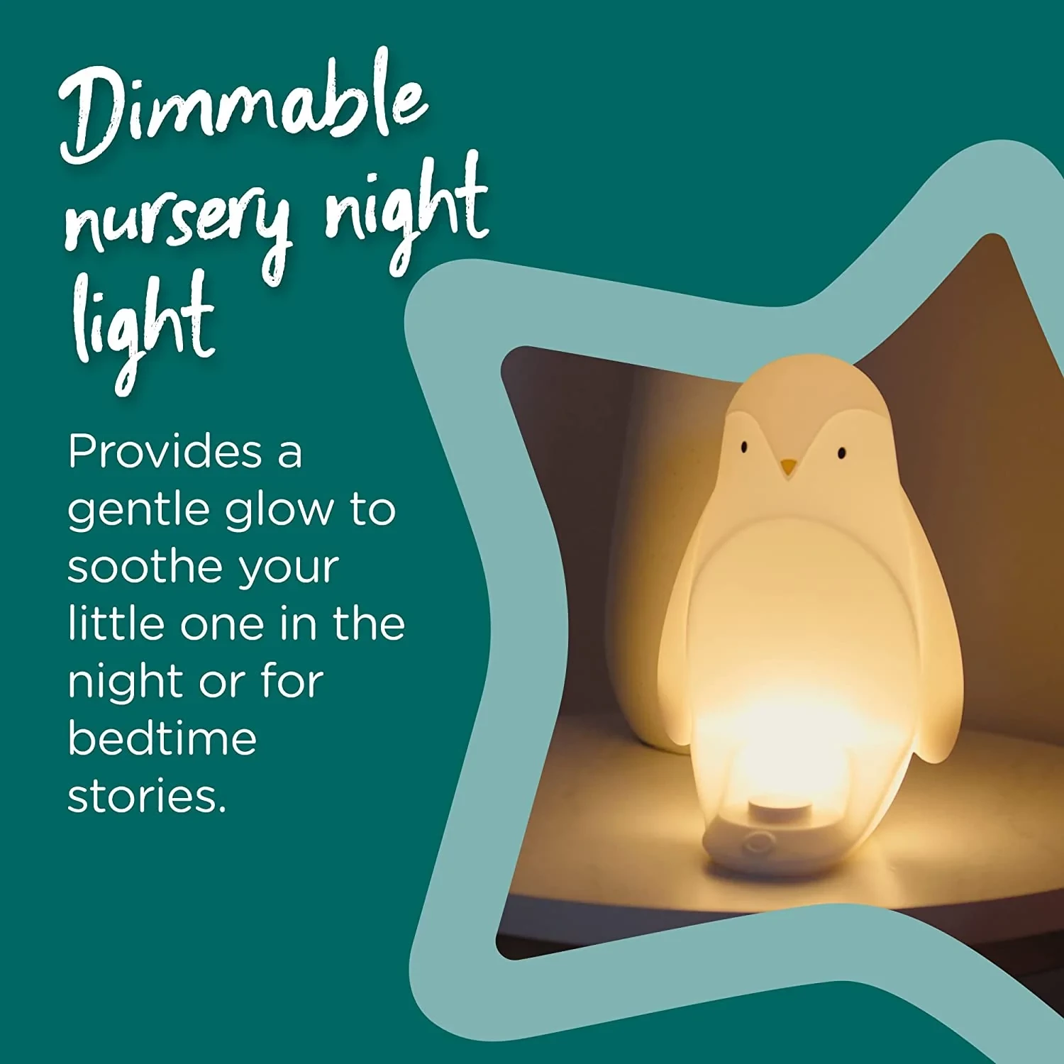 Tommee Tippee Penguin Night Light White Age-1 Year & Above