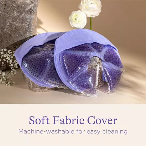 Lansinoh 3-in-1 Hot or cold Reusable Breast Therapy Packs, 2 Pack with Soft Washable Covers