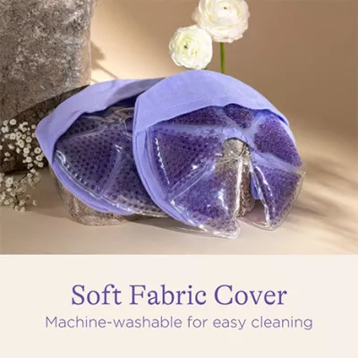 Lansinoh 3-in-1 Hot or cold Reusable Breast Therapy Packs, 2 Pack with Soft Washable Covers