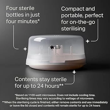 Tommee Tippee Microwave Steam Steriliser, Baby Bottle Sterilizer