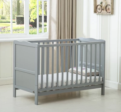 Grey Wooden Baby Cot