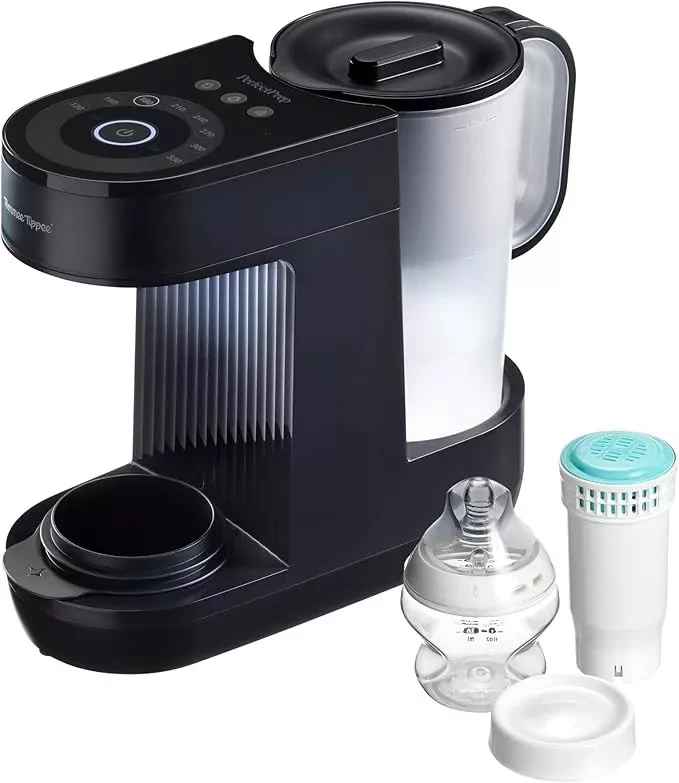 Tommee Tippee Perfect Prep Machine, Baby Bottle Formula Feed Maker with Antibacterial Water Filter, App Support, Day & Night Feed-Friendly Features, Slate