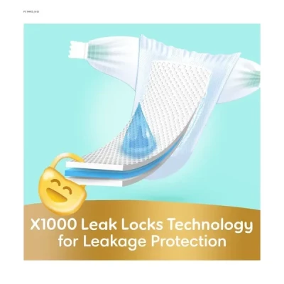 Pampers Premium Care Ultimate Comfort Taped Diapers, Aloe Vera & Vitamin E, 1000 Leak Locks, 50 Pieces