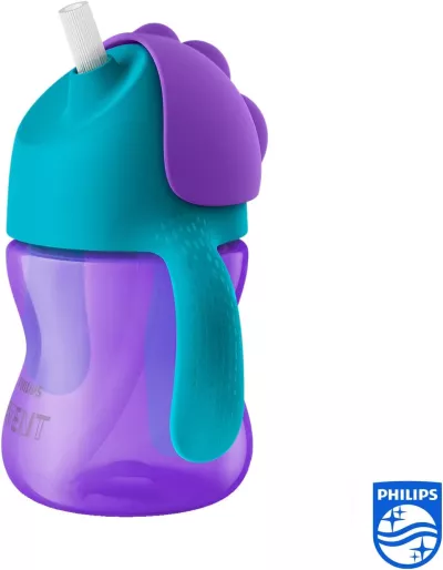 Avent Sippy Cup for Toddlers & Babies, BPA Free, Purple & Blue