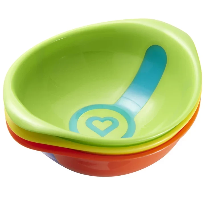Munchkin White Hot Toddler Bowls | Baby and Toddler Feeding Bowl, 6m+, Baby Weaning Set, 3 Pack