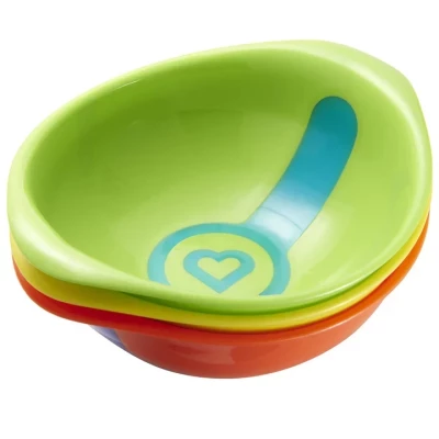 Munchkin White Hot Toddler Bowls | Baby and Toddler Feeding Bowl, 6m+, Baby Weaning Set, 3 Pack