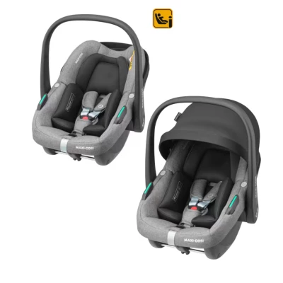 Maxi-Cosi Zelia S Trio 3-in-1 Travel System – Lightweight Reversible Stroller, 2-in-1 Carrycot Seat, CabrioFix S i-Size Car Seat & Nursery Bag