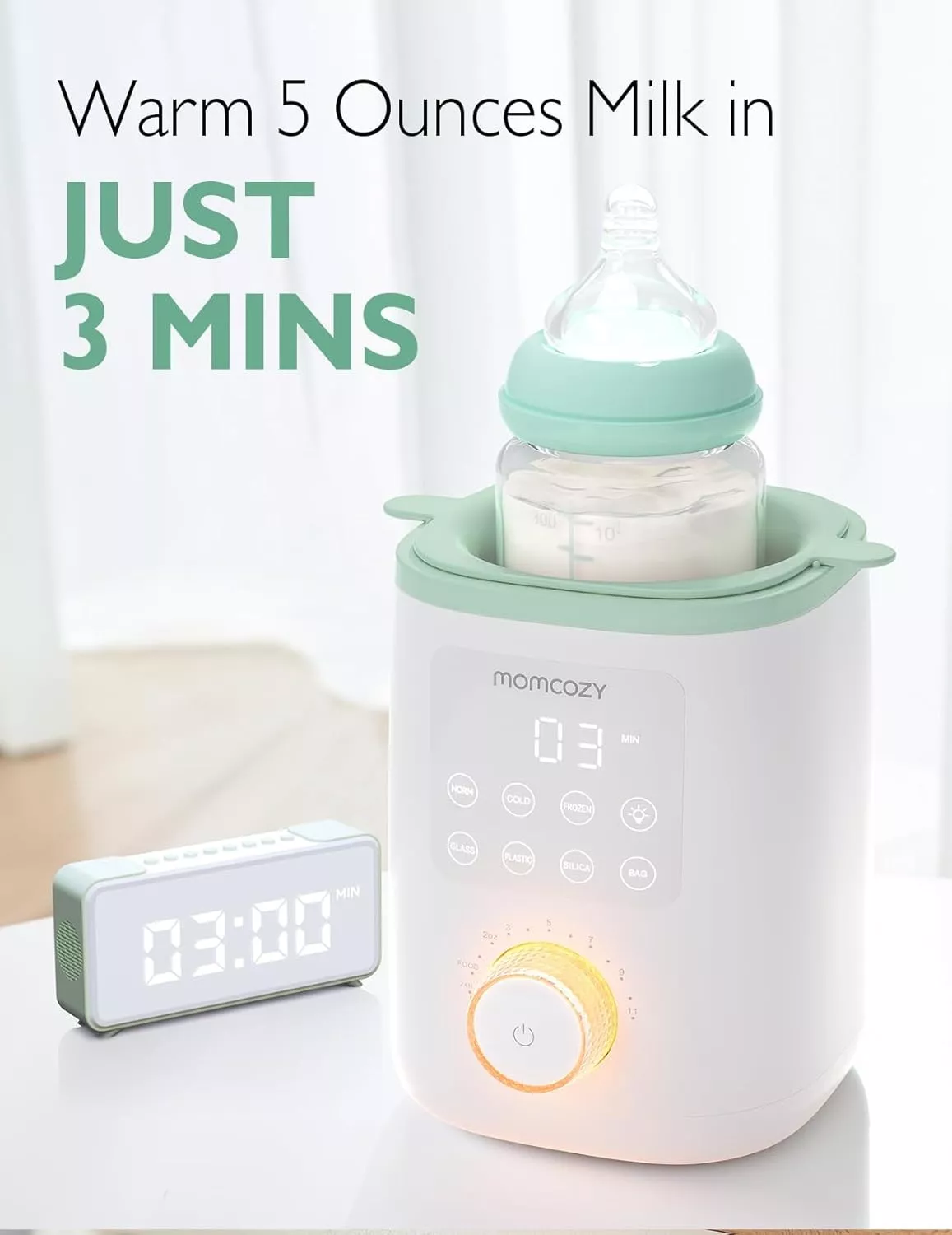 Momcozy Nutri Bottle Warmer, 9-in-1 Baby Bottle Warmer