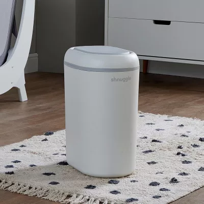 Shnuggle Eco-Touch Nappy Bin, White
