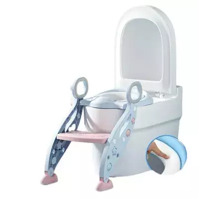 2-in-1 Potty Training Seat with Step Ladder, and Handle for Toddlers – Kids Toilet Trainer for Boys & Girls