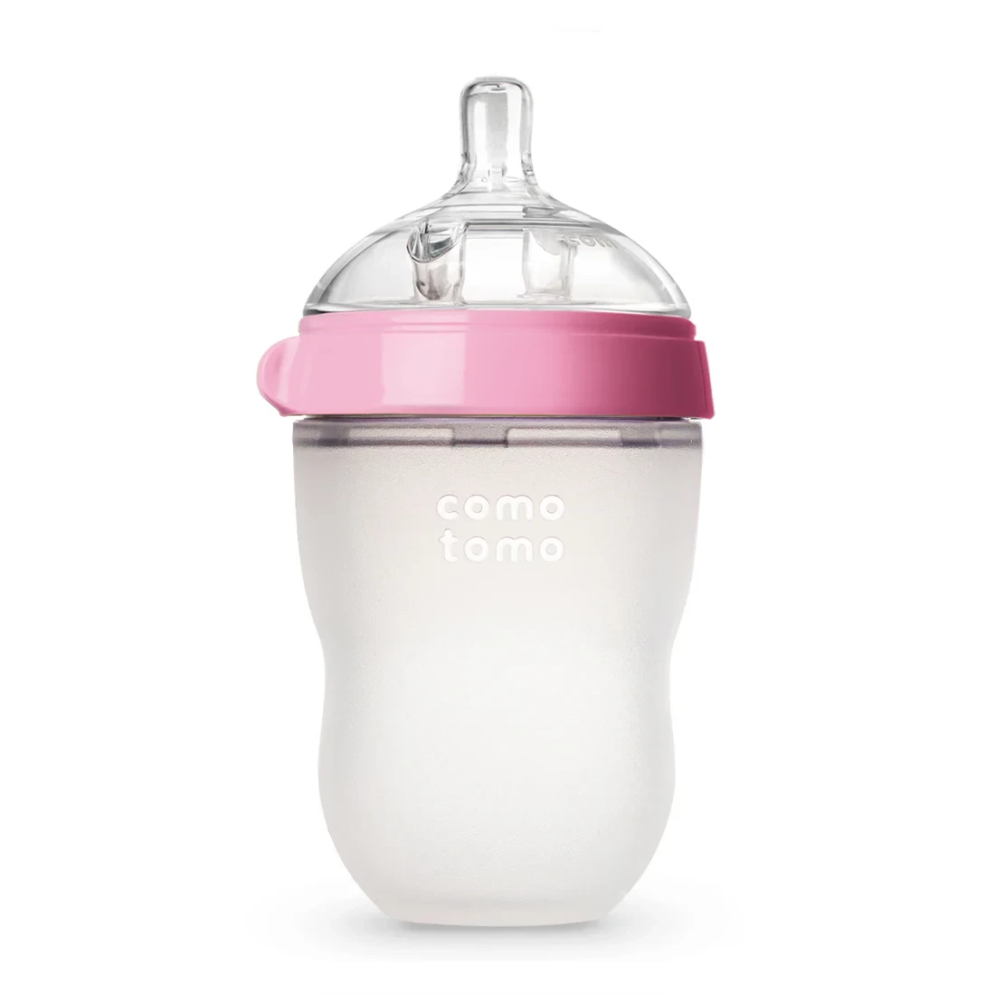 Comotomo Natural Feel Baby Feeding Bottle - Pink & White,150 ml,250 ml, 1pc & 2pc