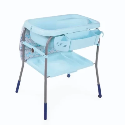 Chicco 2-in-1 Bath And Changing Table, With Changing Mattress, bathtub, and ample storage, 0m+
