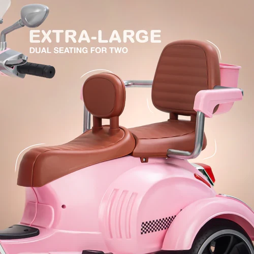 Three Wheel New Children Electric Ride on Car Motorcycle, With Built-in Music, LED Lights, Bluetooth, and USB Connectivity, Suitable For Age 1-5