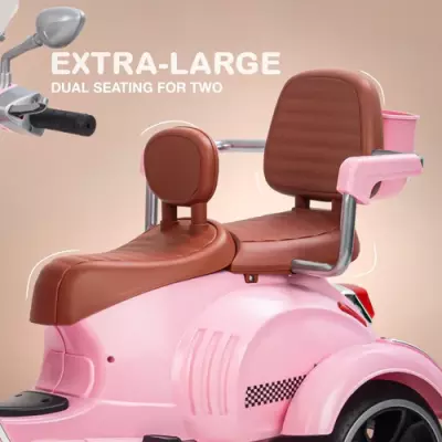 Three Wheel New Children Electric Ride on Car Motorcycle, With Built-in Music, LED Lights, Bluetooth, and USB Connectivity, Suitable For Age 1-5