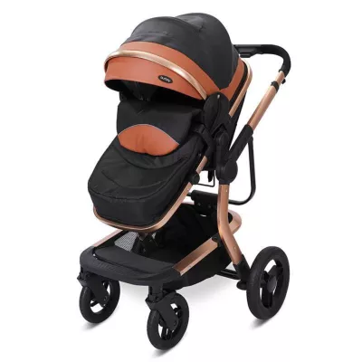 Burbay 2 in 1 Foldable Travel Stroller | Pushchair, Bassinet, Hand Bag, & Storage Basket | Suitable for Children from 0-36 Months, Max Weight is 15Kg