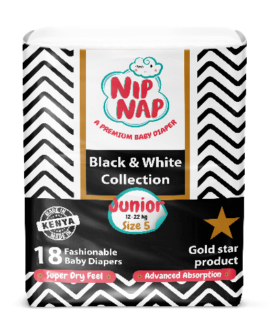 NipNap Black & White Junior/size 5 (18pcs)