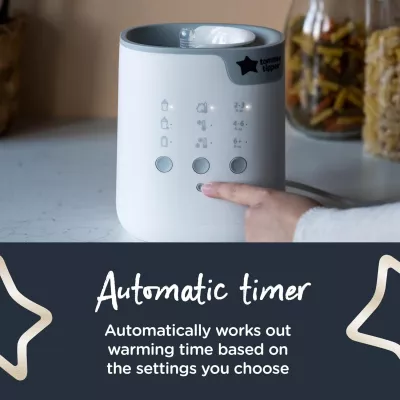 Tommee Tippee Multiwarm Bottle and Pouch Warmer, Warms Baby Feeds to Body Temperature in Minutes, Automatic Timer