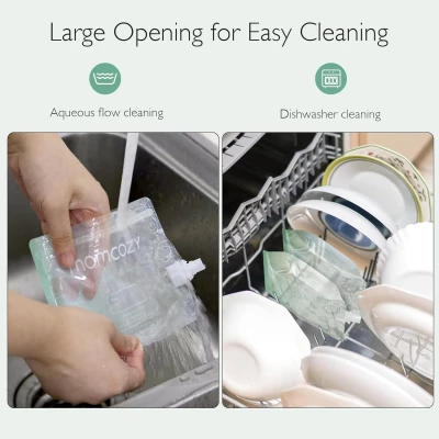 Momcozy Reusable Baby Food Pouches | 10-Pack BPA-Free, Freezer Safe, Refillable Pouches for Yogurt, Puree & Applesauce