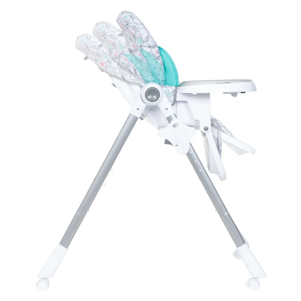 Baby Trend High Feeding Chair, Adjustable and Foldable Kids Chair with Wheels, Reclining Kids Seat with Detachable Feeding Tray