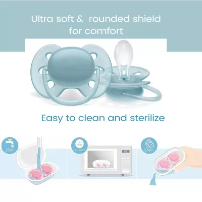 Philips Avent Ultra Soft Baby Soother, 6-18 Months, 2 pack