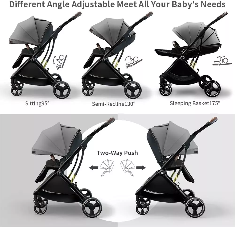 Coballe Baby Stroller, 3 in 1 - Blue