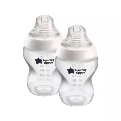 Tommee Tippee Closer to Nature Baby Bottles – 2 x 260ml | Anti-Colic, BPA-Free, Breast-Like Teat