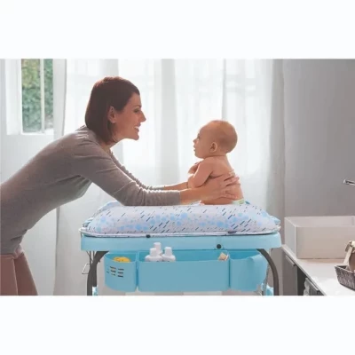 Chicco 2-in-1 Bath And Changing Table, With Changing Mattress, bathtub, and ample storage, 0m+