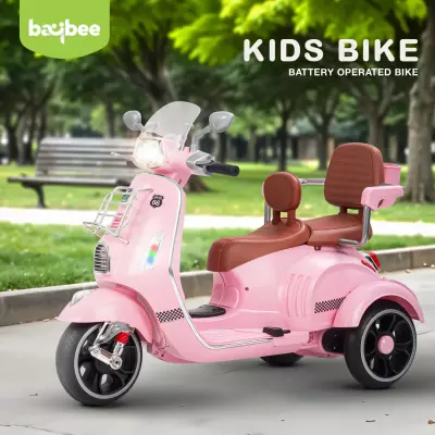Three Wheel New Children Electric Ride on Car Motorcycle, With Built-in Music, LED Lights, Bluetooth, and USB Connectivity, Suitable For Age 1-5