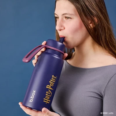 B.box 1L Insulated Water Bottle | Triple-Layer Stainless Steel, Flip Top Lid & Sport Spout | Leakproof, BPA-Free, Keeps Drinks Cold up to 46hrs
