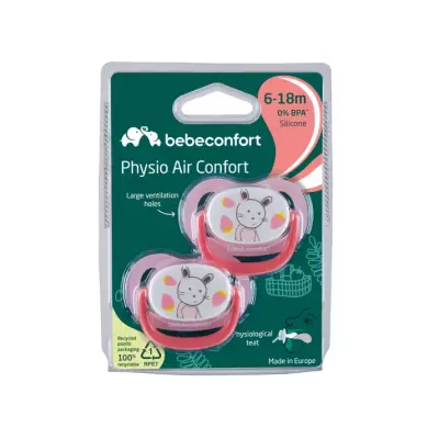 Bébéconfort Physio Air Comfort Pacifier 2-Pack – Silicone Teat, BPA-Free