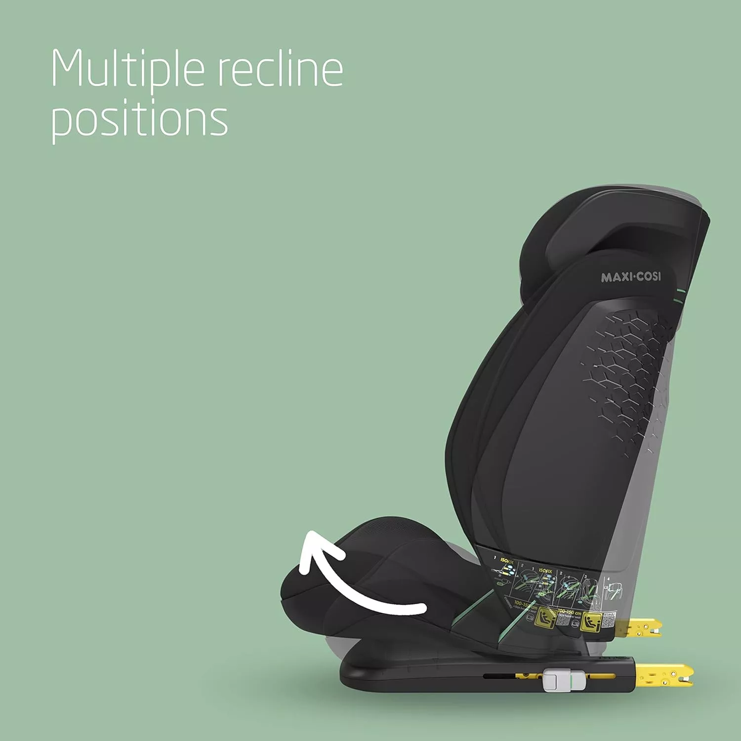 Maxi-Cosi RodiFix AirProtect High Back Booster ISOFIX Car Seat, 15–36 kg, Reclining Seat with Adjustable Headrest & Side Protection, Ages 3.5–12 Years